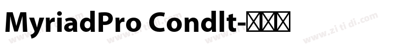 MyriadPro Condlt字体转换